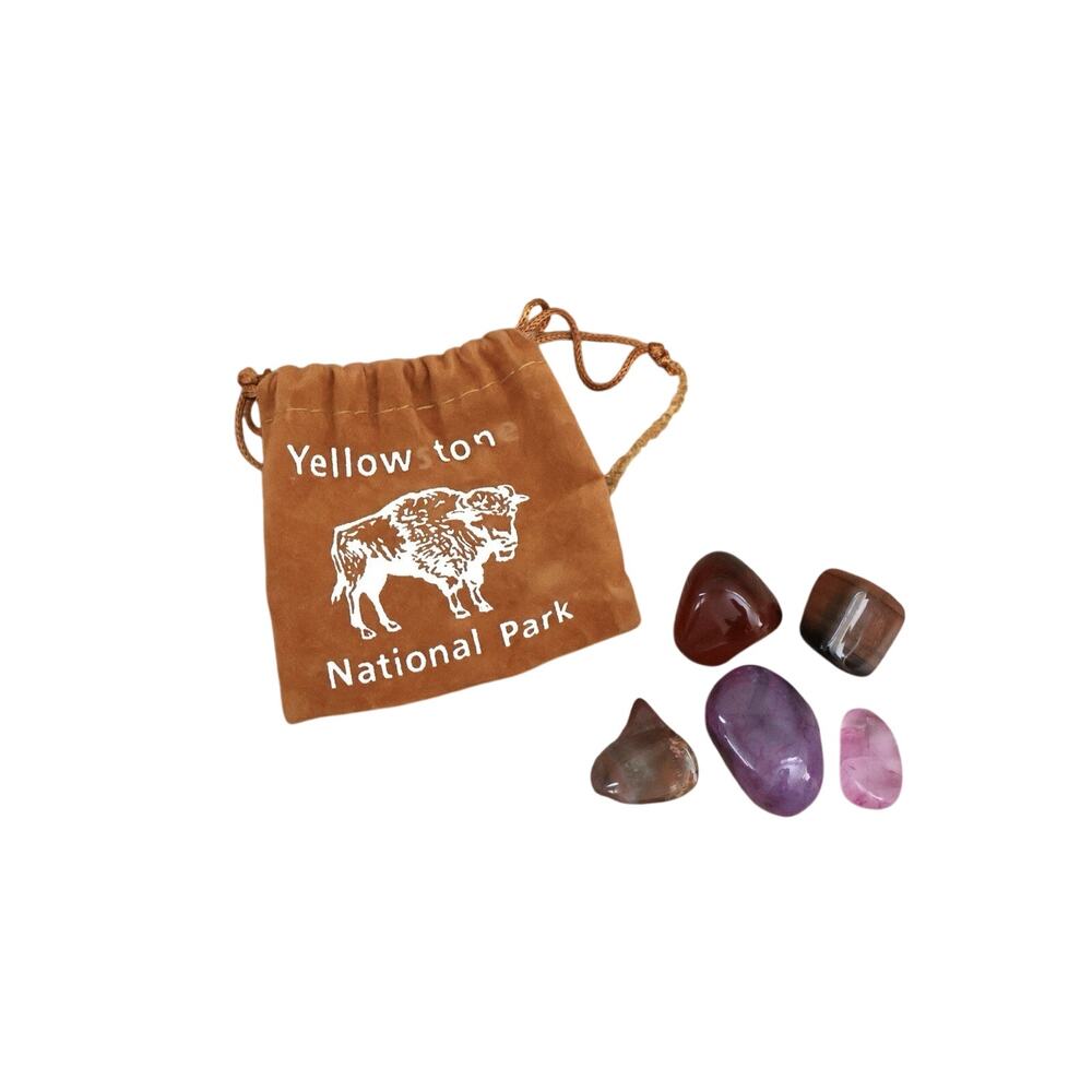 Yellowstone National Park Souvenir Polished Purple Pink Tumbled Stones Rocks
